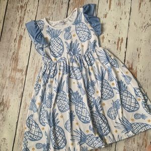 Penelope Plumm Pineapple girls dress size 10. Super stretchy fabric!